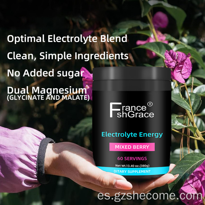 Shecome Electrolyte Powder Berry Hidratación Apoyo energético